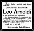 Todesanzeige der Familie (Neue Fr. Pr., 5. Mai 1898)