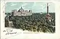 Reichstagsgebäude und Siegessäule in Berlin; „Autochrom“-Ansichtskarte Nummer 7225