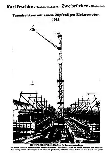 Turmdrehkran von 1913 (Bau Rhein-Herne-Kanal)