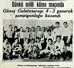 Fußballmannschaftsfoto von Güneş SK