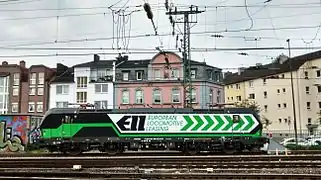 193 208 trägt die Lackierung von European Locomotive Leasing