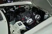 Motorraum eines P1800 von 1969