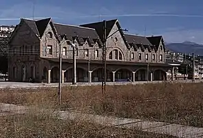 Empfangsgebäude von den alten Gütergleisen aus