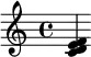 \relative c' { <c d e f> }