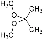 Strukturformel von 2,2-Dimethoxypropan
