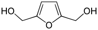Strukturformel von 2,5-Bis(hydroxymethyl)furan
