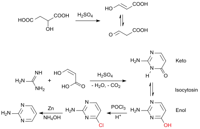 Synthese von 2-Aminopyrimidin aus Äpfelsäure