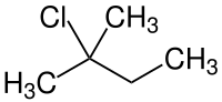 Strukturformel von 2-Chlor-2-methylbutan