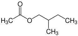 Strukturformel von 2-Methylbutylacetat