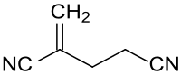Strukturformel von 2-Methylenglutaronitril