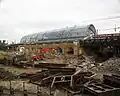 Abriss des Lehrter Stadtbahnhofs im Juli 2002