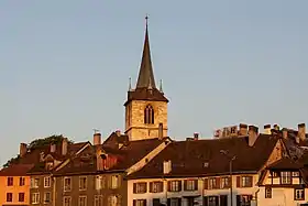 Panorama von Biel/Bienne,aufgenommen aus westlicher Richtung