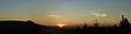 Abendlicher Blick vom Montschenloch über das Mühlbach-Hochtal zum Schwarzwald im Westen. Im Vordergrund links sind Hochberg und Oberhohenberg zu sehen