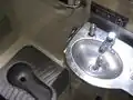 Hocktoilette in einem chinesischen Wagen