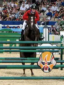 McLain Ward und Sapphire bei den Olympischen Reitsportwettbewerben, Hongkong 2008