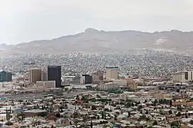 Blick auf El Paso und Ciudad Juárez vom Scenic Drive