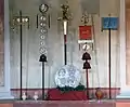 Rekonstruiertes Inneres des Fahnenheiligtums