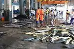 Fischverkauf im Hafen von Chenggong