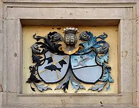 Allianzwappen Mangoldt-Reibold in Dresden