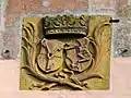 Wappen an der Tür des Schlüsselfeldersches Schloss in Gugelhammer