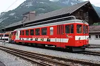 BDe 4/4 11 der MIB, vormals BDe 4/4 I 604, in Meiringen.