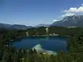 Blick von der Heini-Klopfer-Skiflugschanze Oberstdorf