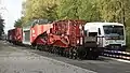 Oktober 2017: Schwerlasttransporter mit 32 Achsen (Typ Uaai&nbsp;839) in Krauthausen