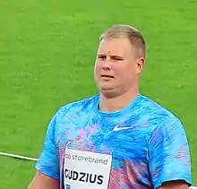 Der Titelverteidiger und amtierende Europameister Andrius Gudžius musste sich mit Rang zwölf&nbsp;begnügen