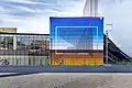 2018 Tape-Art-Fassadenbild beim Berlin-Mural-Fest in Berlin