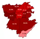 Stimmen für die IKD bei den Stadtratswahlen 2018 der Hauptstadt Jerewan