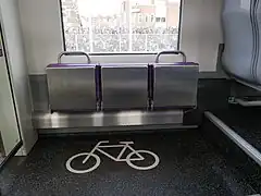 Markierung zum Abstellen von Fahrrädern