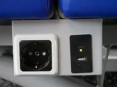 Steckdose und USB-Anschluss