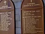 Tafel: Bishops of Cape Town