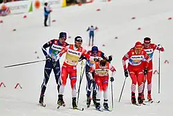 Staffel-Übergabe nach dem zweiten&nbsp;Läufer