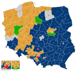 Mehrheiten bei der Wahl zum Senat:PiSPOPSLSLDUnabhängige