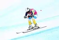 Lukas Ermeskog beim Super-G-Wettbewerb