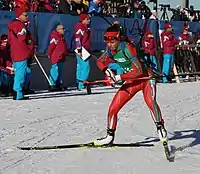 Lora Christowa beim Mixed-Teamstaffel-Wettbewerb