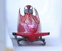 Joo Hyeon-gon beim Monobob-Wettbewerb