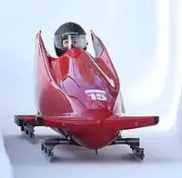 Simone Zanghellini beim Monobob-Wettbewerb