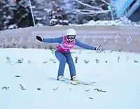 Witalina Herassymjuk beim Einzelwettbewerb