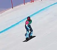Dante Vera beim Team-Ski-Snowboard-Cross-Wettbewerb