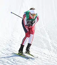 Sebastian Østvold beim Nordic-Mixed-Team-Wettbewerb