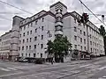 Gemeindebau Alliogasse 35, von der Gablenzgasse aus gesehen