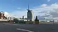 Willy-Brandt-Platz in Bremerhaven mit Denkmal