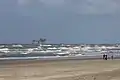 Blick vom Ameländer Strand zur AWG-1