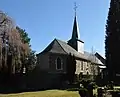 Ev. Kirche vom Friedhof aus gesehen