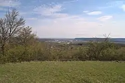 Ausblick vom Vierwegepunkt im Naturschutzgebiet Wolferskopf
