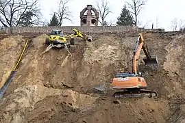 Dezember 2021 Arbeiten am Hang des Georgenberges unterhalb der OdF Gedenkstätte