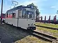 Gothawagen der Straßenbahn Jena im Eisenbahnmuseum Weimar (2022)