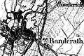 Randerath mit Mühlensymbol auf der Neuaufnahme von 1892